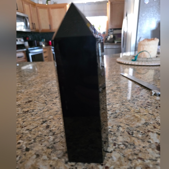 1.15LB 7" Natural Black Obsidian Obelisk Crystal Quartz Tower Point Energy| NEW - Picture 4 of 8